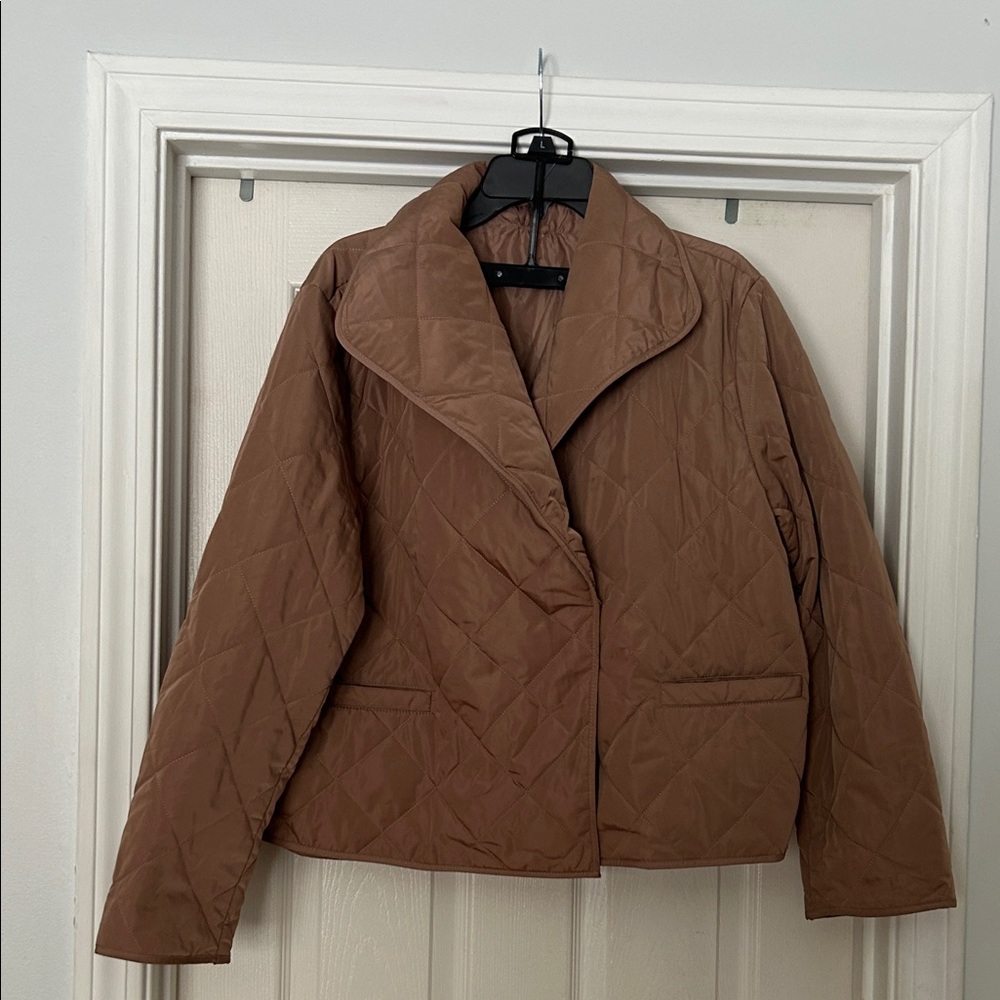 Source Unknown Quilted Tan Puffer Jacket